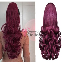 Extensie de par coada dreapta usor ondulata la varfuri cu cleste 55cm Visiniu Mixt 0202L116850